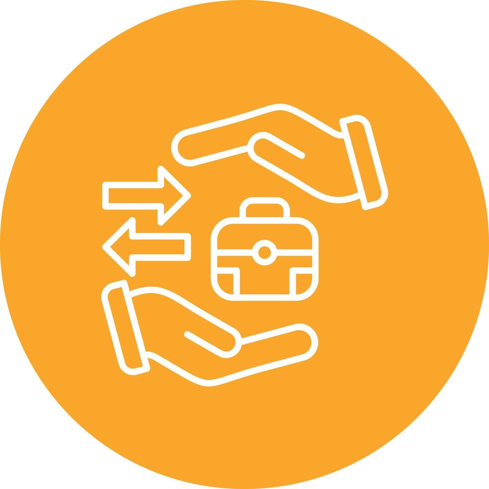 Trade Line Circle Background Icon vector