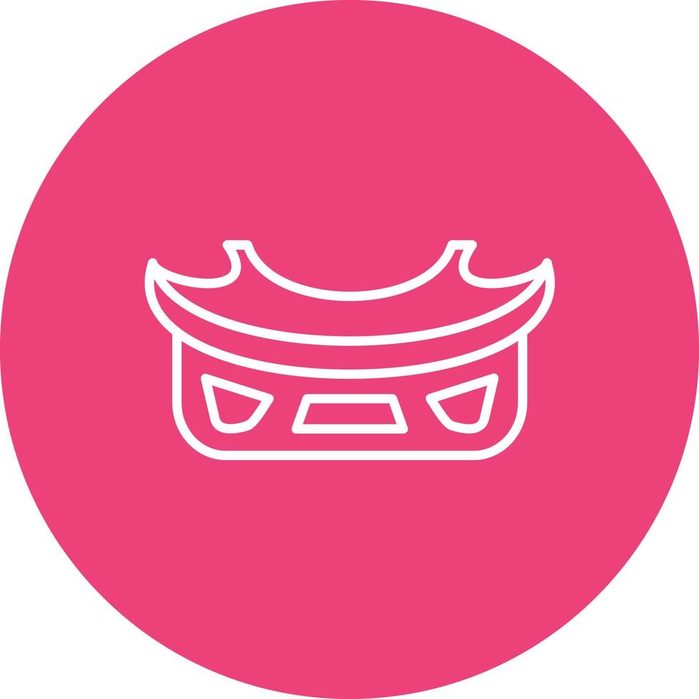 Bumper Line Circle Background Icon vector