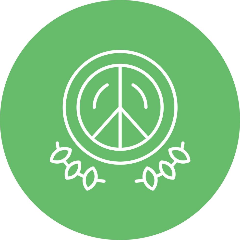 Peace Line Circle Background Icon vector