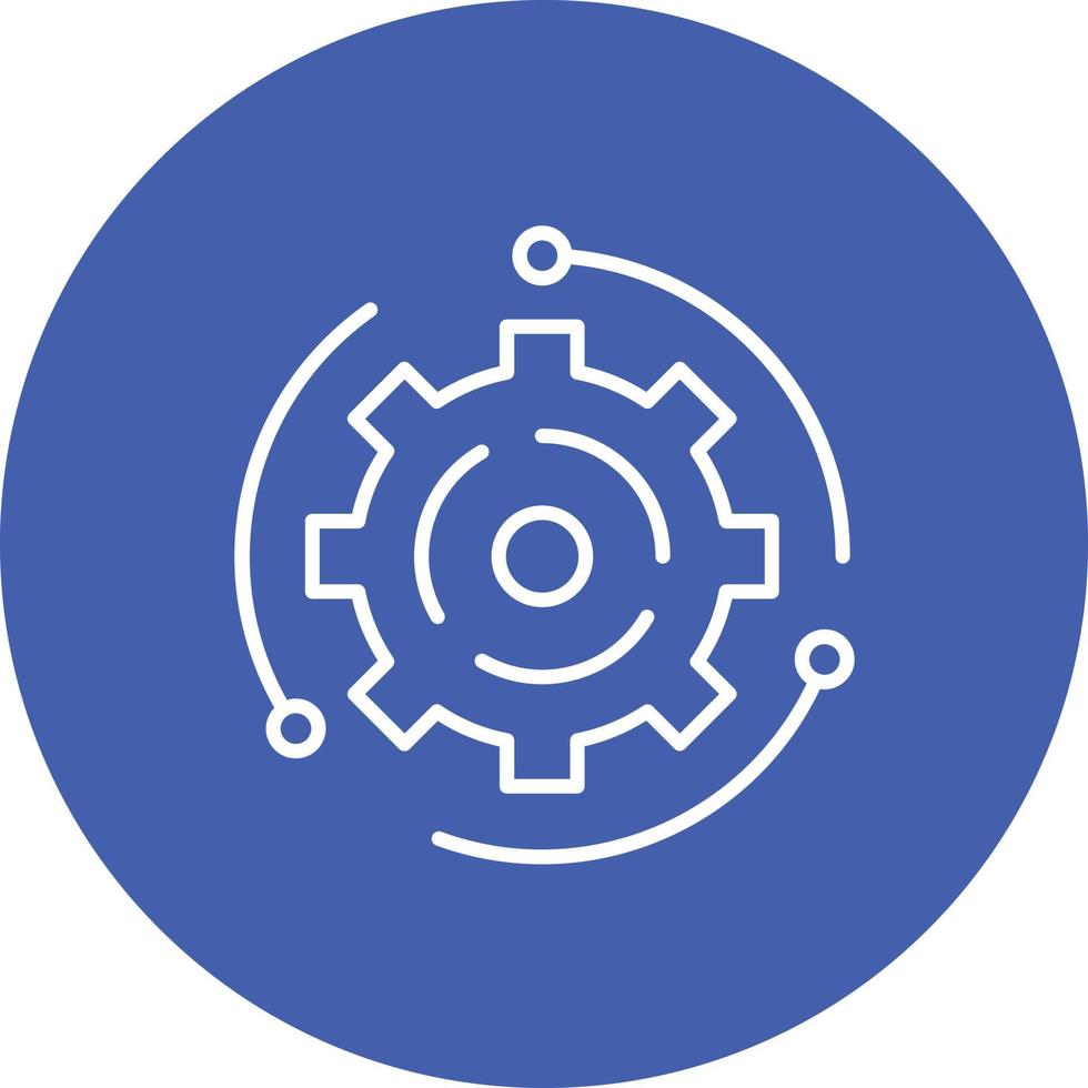 Automate Line Circle Background Icon vector