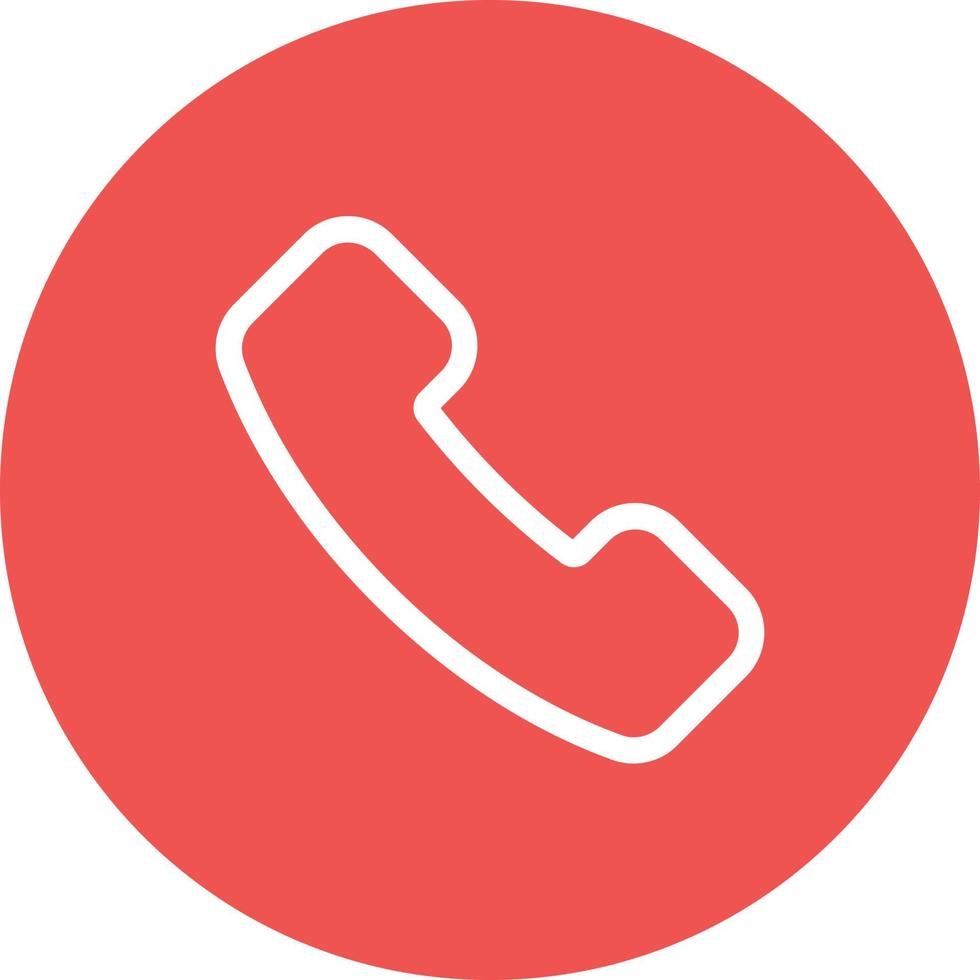 Call Line Circle Background Icon vector