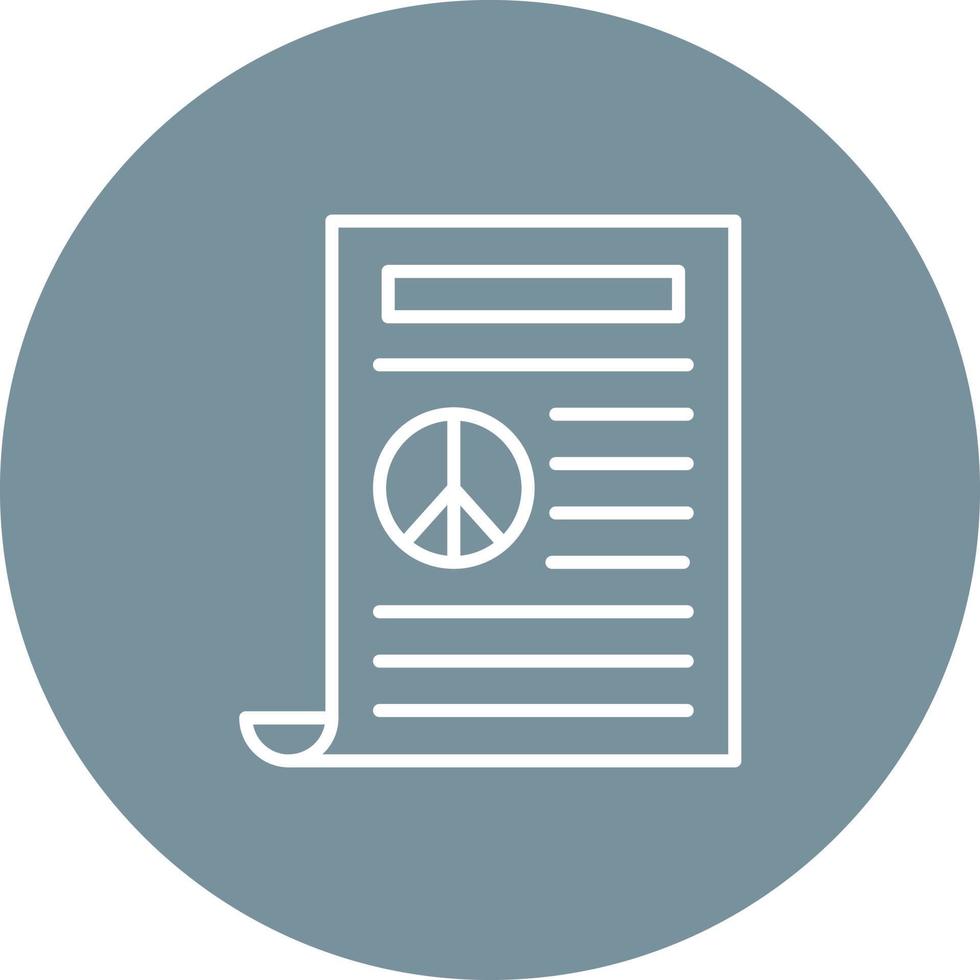 Peace Treaty Line Circle Background Icon vector