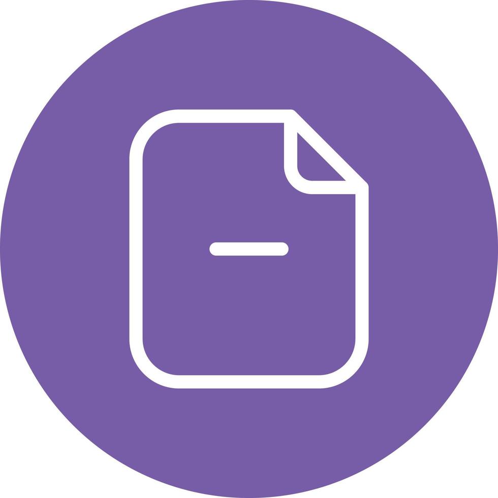 Remove Paper Line Circle Background Icon vector