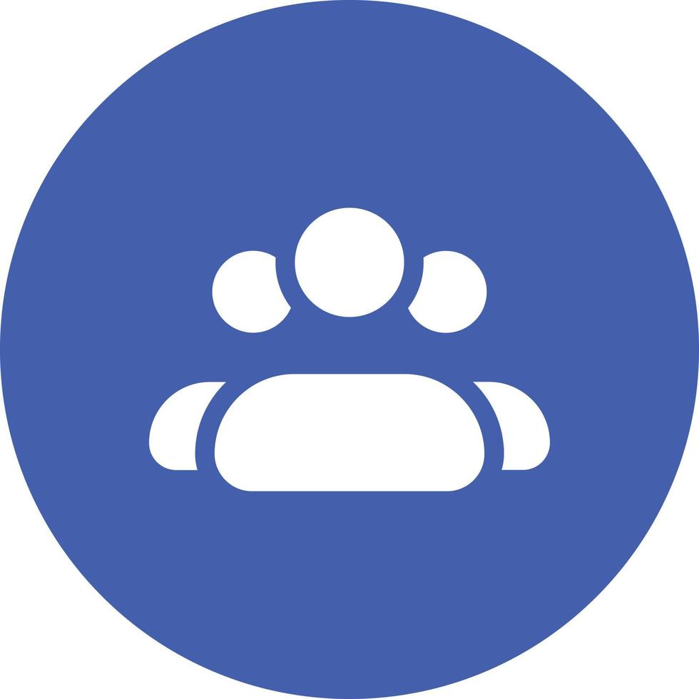 Three User Glyph Circle Background Icon vector