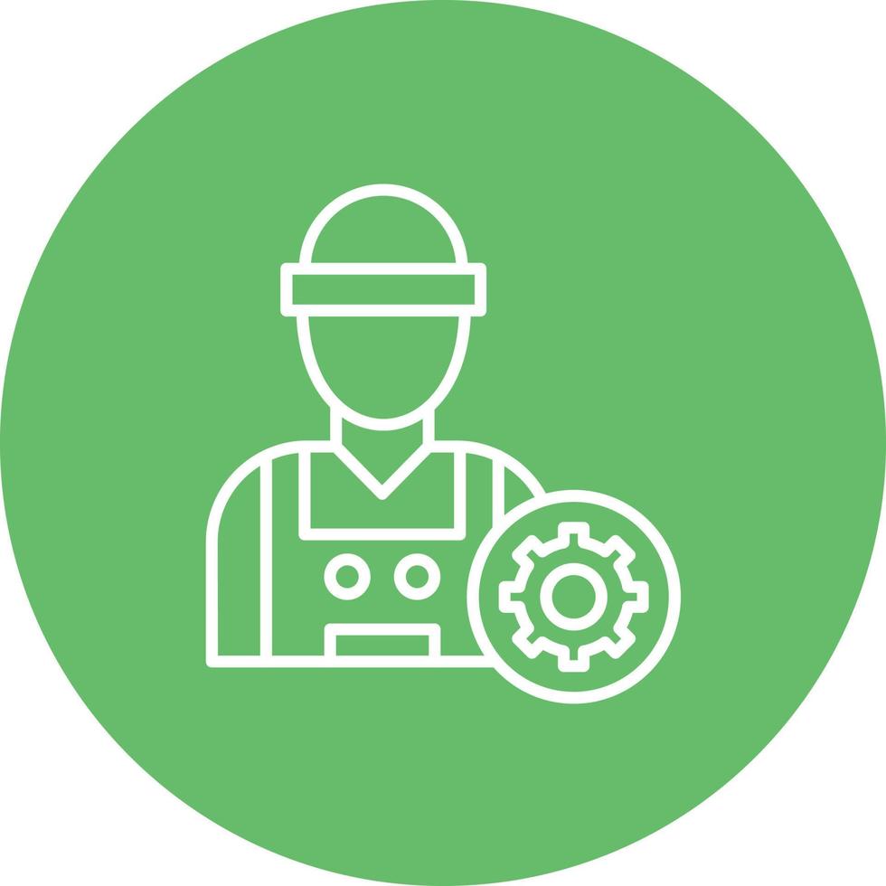 Mechanic Line Circle Background Icon vector