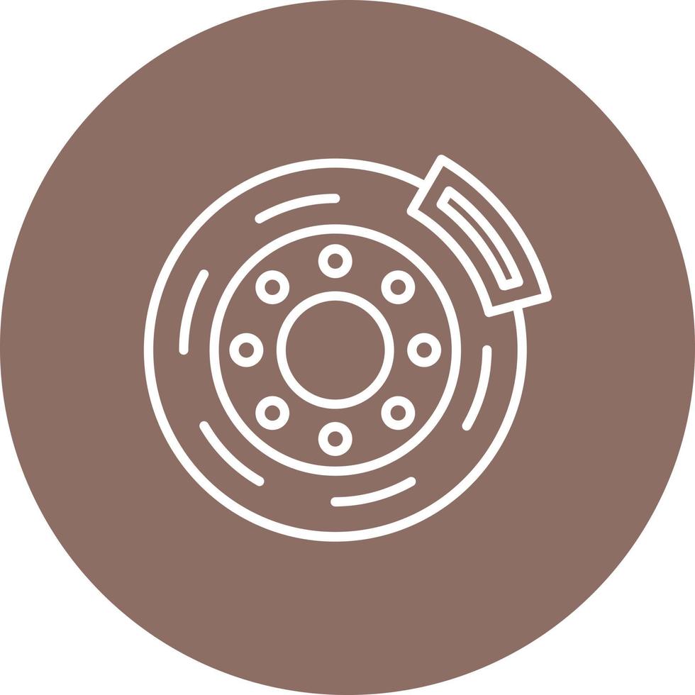 Brake Disc Line Circle Background Icon vector