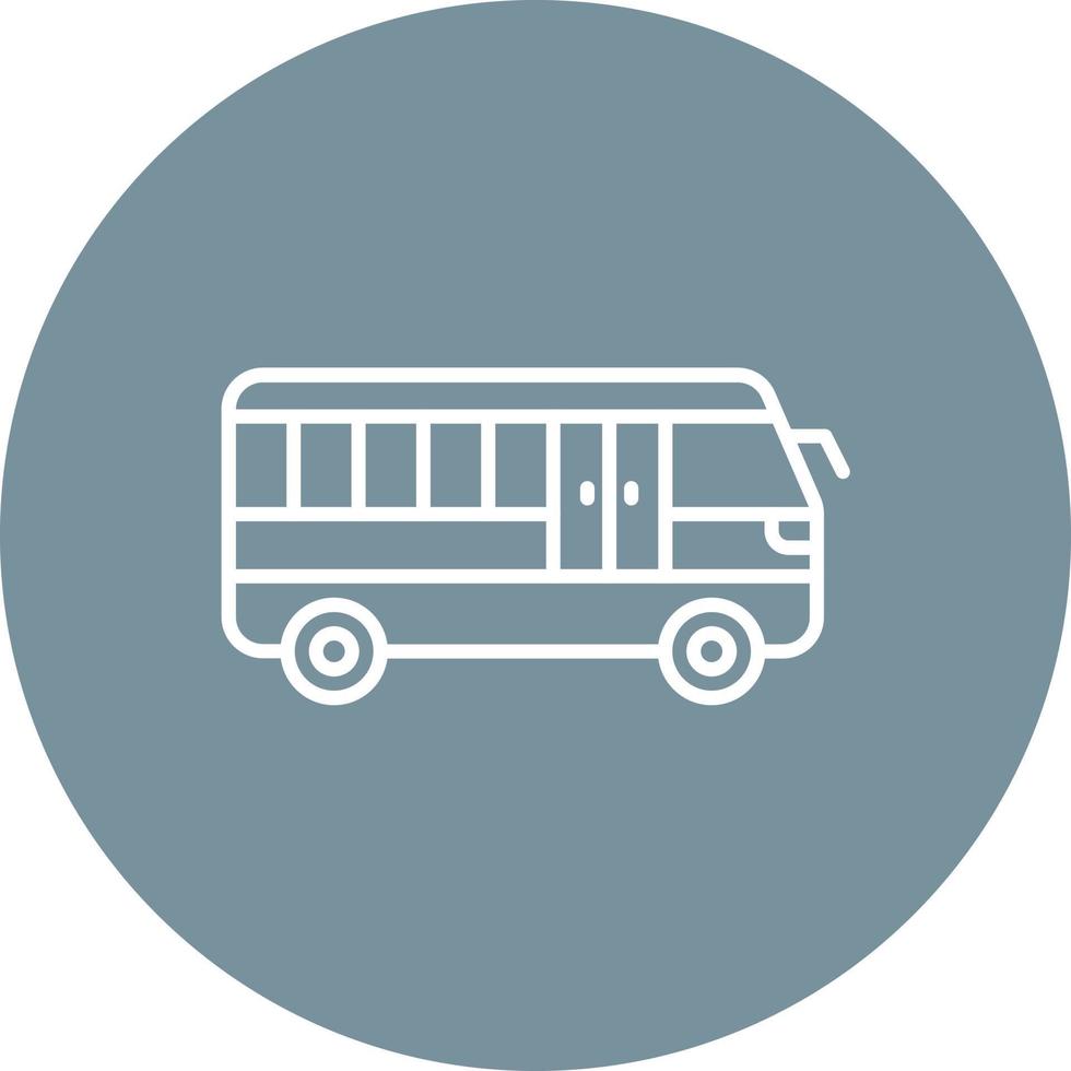 Electric Bus Line Circle Background Icon vector