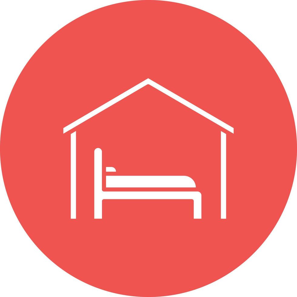 Accomodation Glyph Circle Background Icon vector