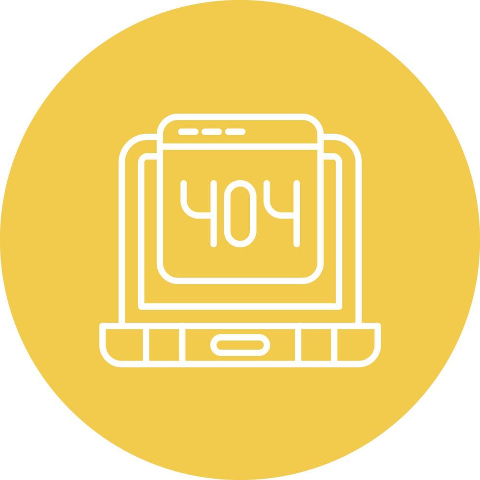 404 Error Line Circle Background Icon vector