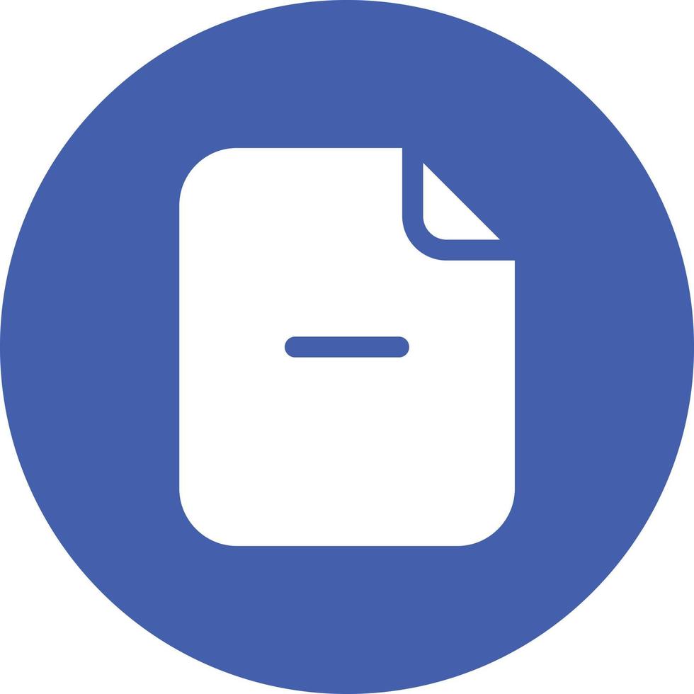 Remove Paper Glyph Circle Background Icon vector