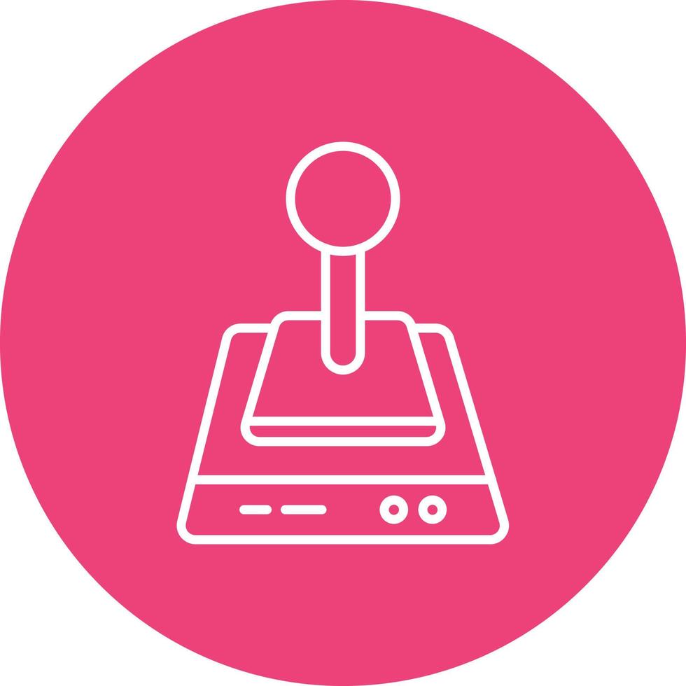 Joystick Line Circle Background Icon vector
