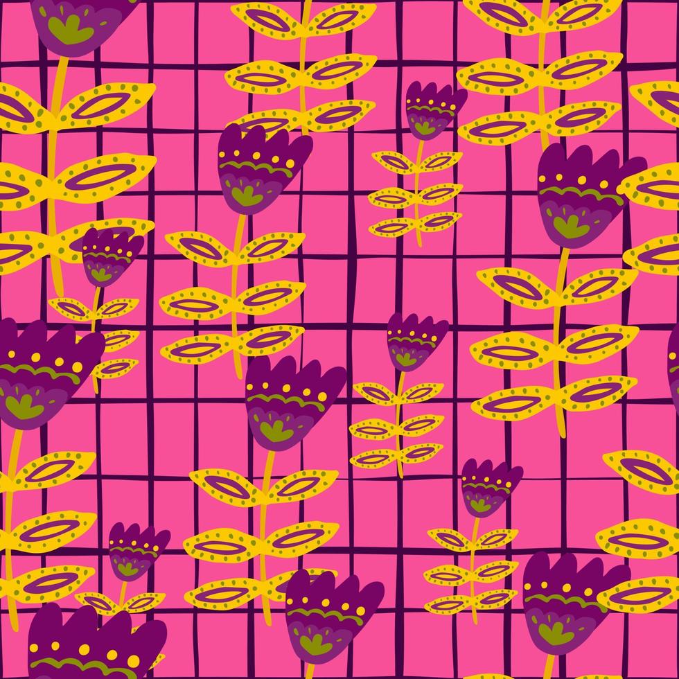 Folk art floral seamless pattern. Small flower wallpaper. Cute ditsy print. vector