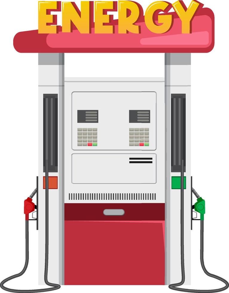 Gas station concept with pump vector