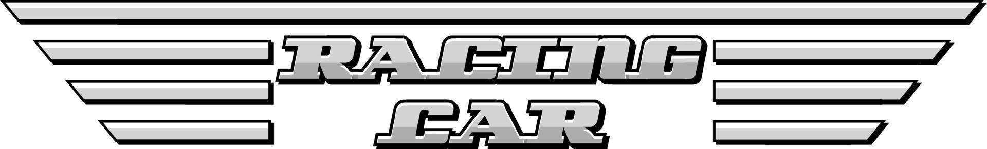 diseño de tipografía de coche de carreras vector