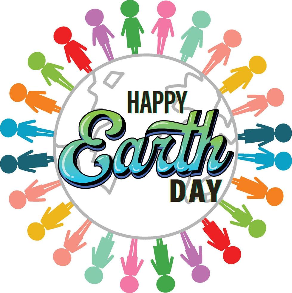 Poster design for Earth day vector