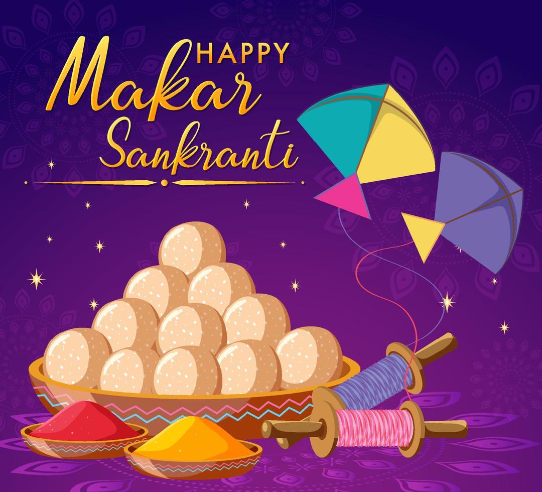 Happy Makar Sankranti day vector