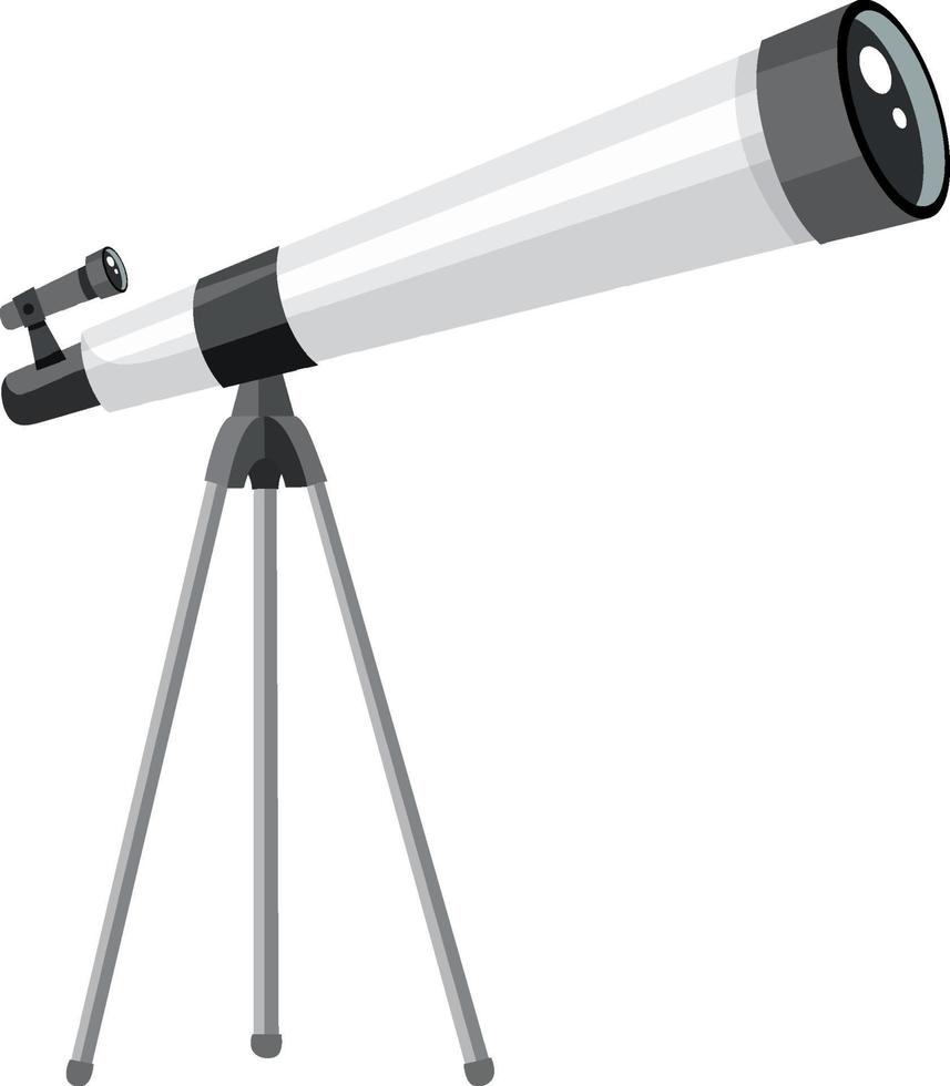 Telescope on tripon stand vector