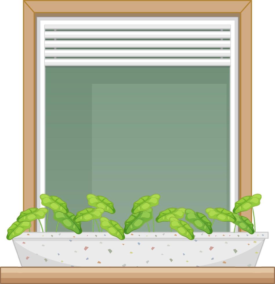 A window for apartment building or house facade vector