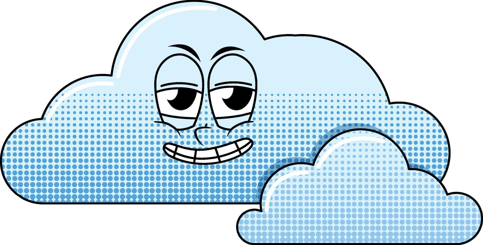 A cloud cartoon character on white background vector
