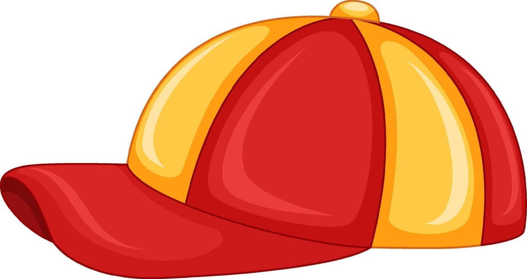 Hat in red and yellow color vector