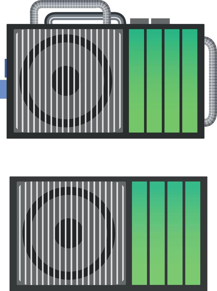 batería de energía completa sobre fondo blanco vector