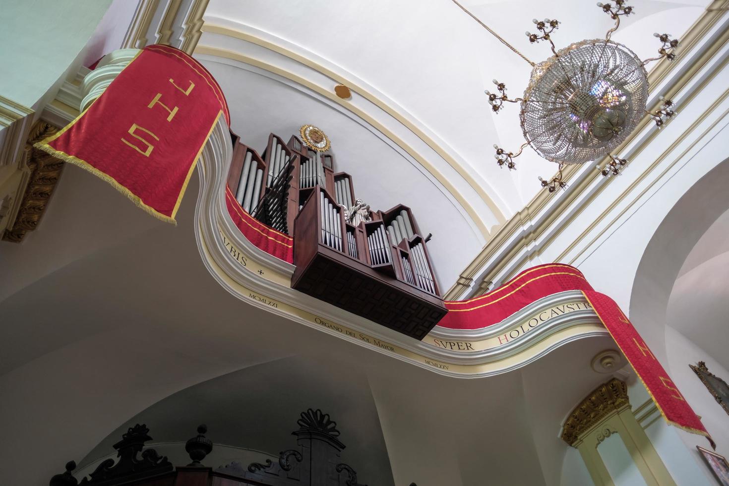 órgano inmarbella, españa, 2016. la iglesia de la encarnacion foto