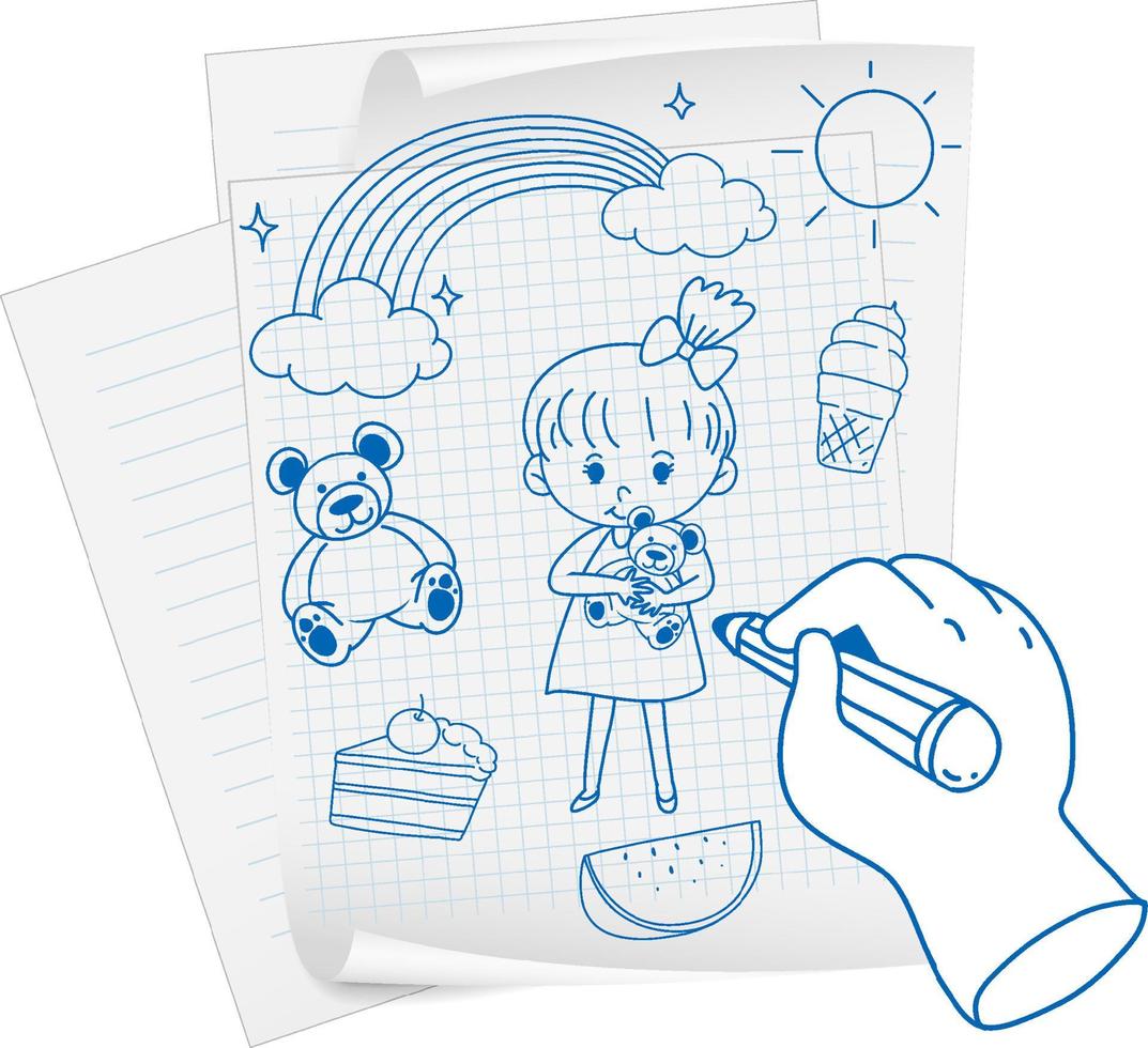 Colouring book template for kids vector