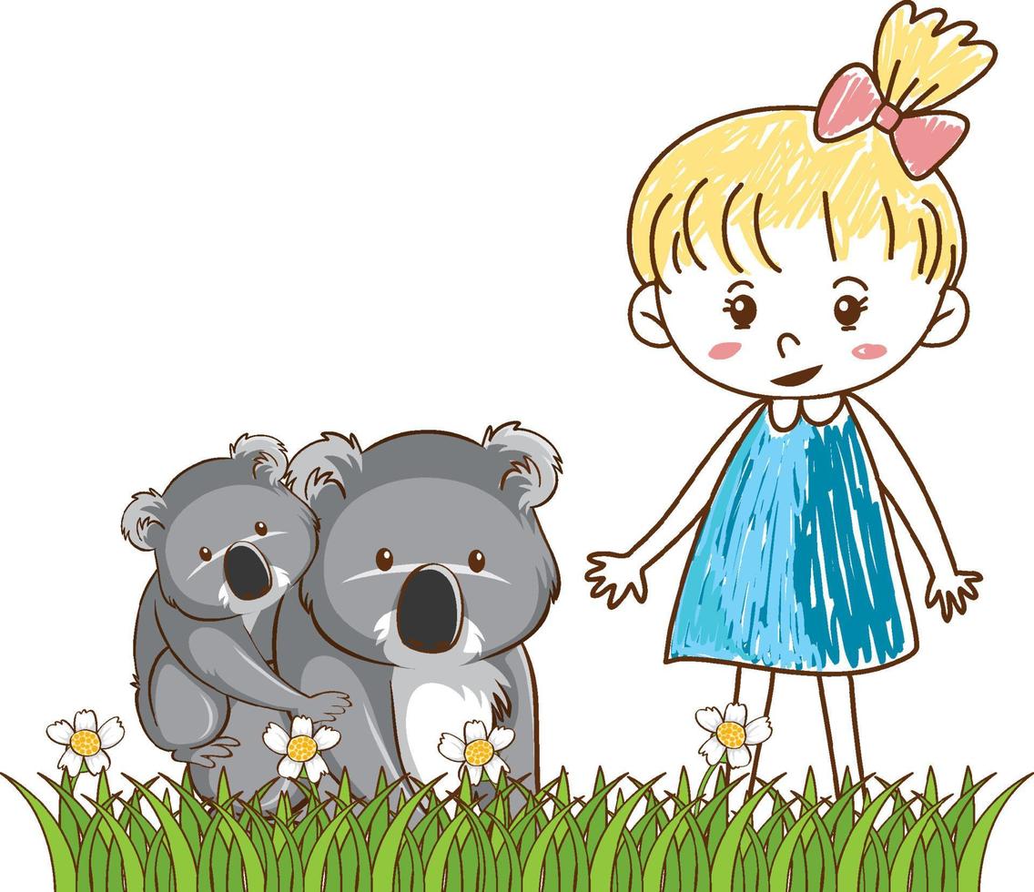 https://static.vecteezy.com/system/resources/previews/007/142/288/non_2x/little-girl-and-koala-in-garden-free-vector.jpg