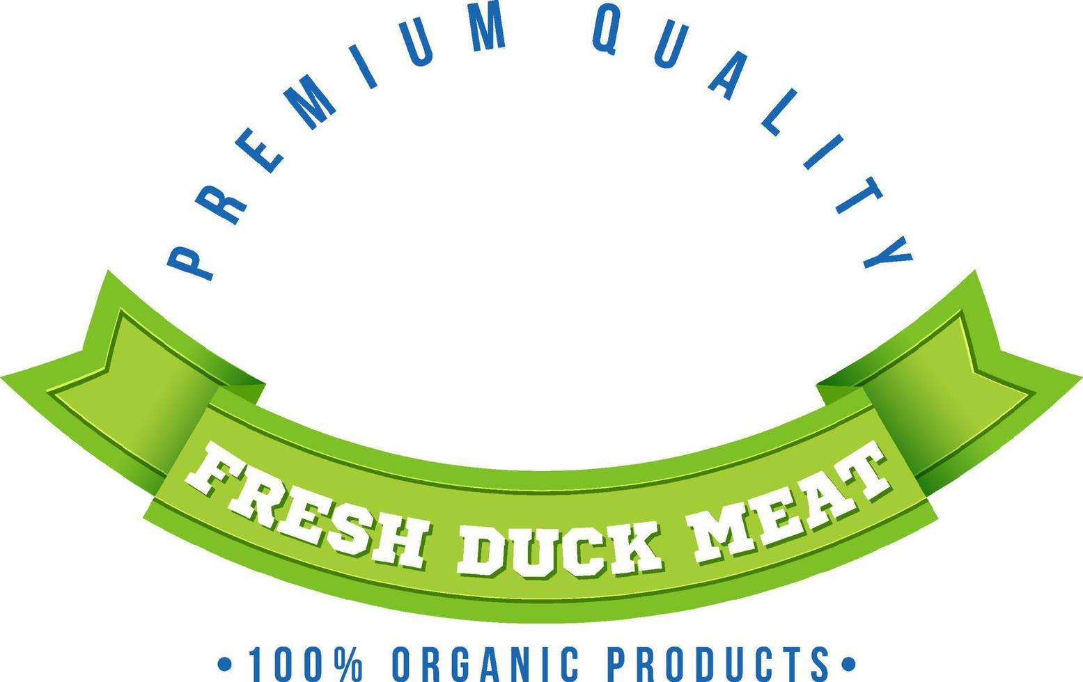 diseño de logotipo con palabras carne de pato fresca vector