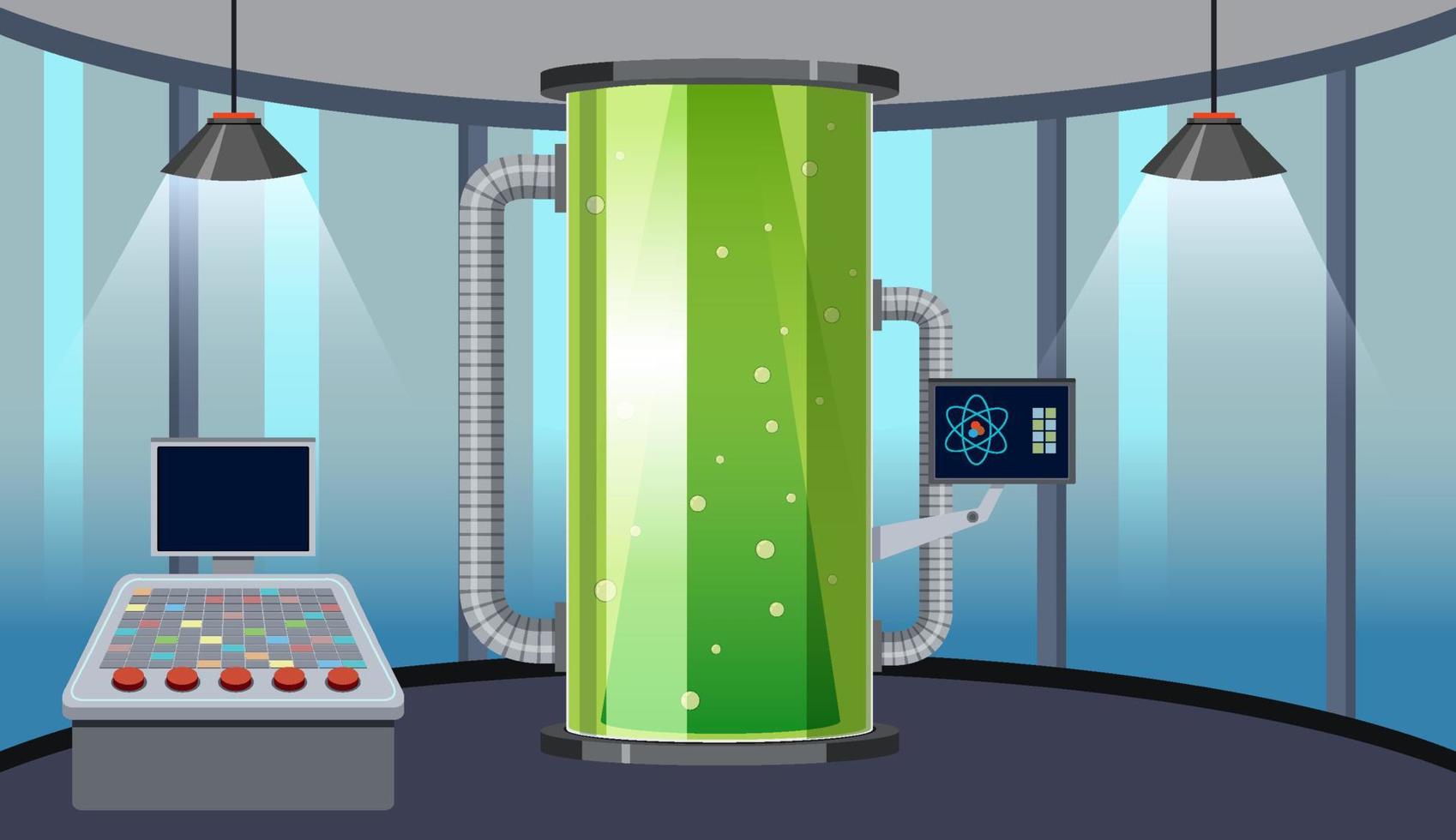 Science laboratory room for chemical experiments vector