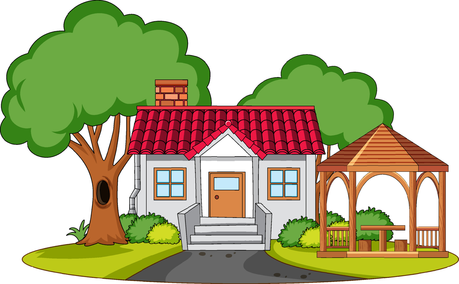 A simple house in nature background 7142400 Vector Art at Vecteezy