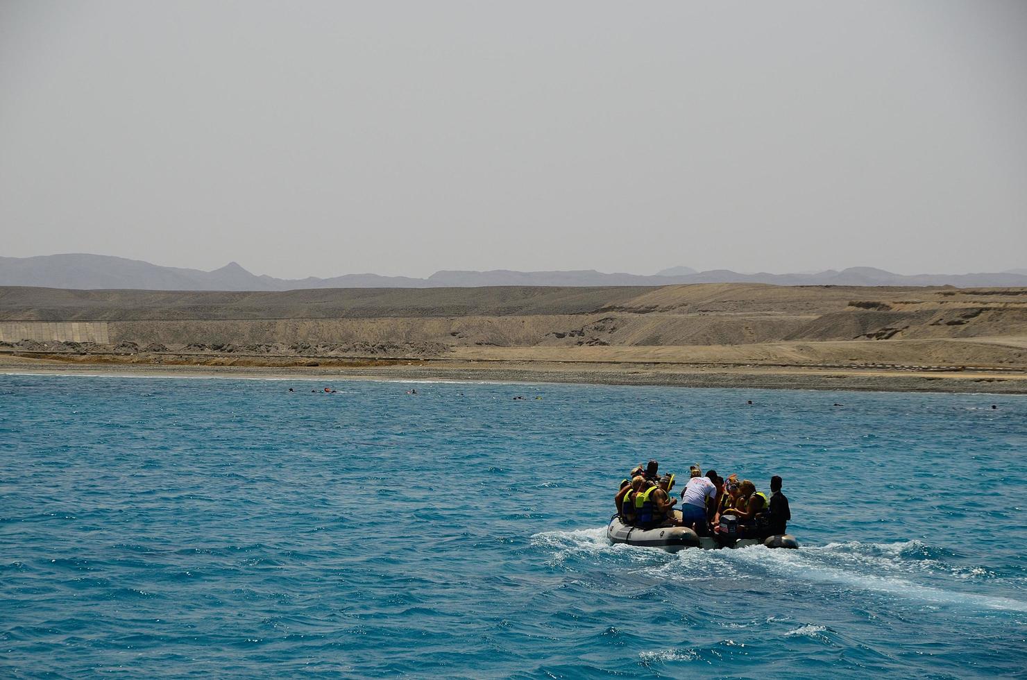 boat and snorkel in the Red Sea photo