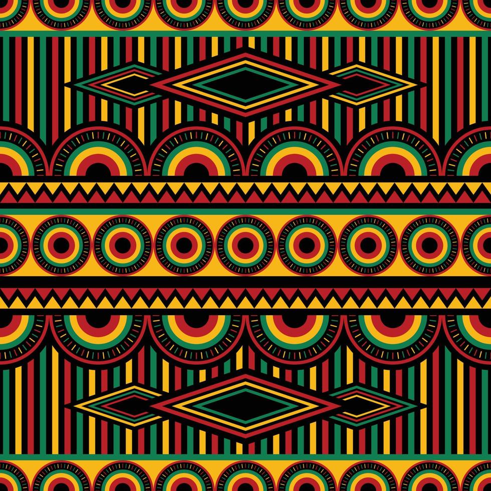 Fondo de color panafricano de patrones sin fisuras vector