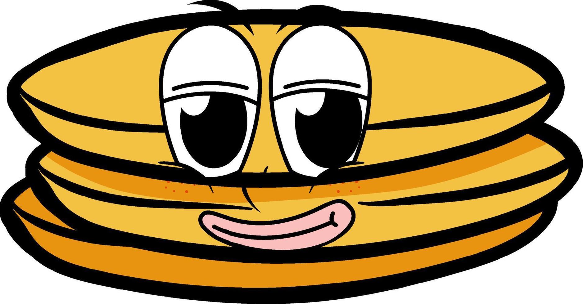 Pancake with happy face 7142591 Vector Art at Vecteezy