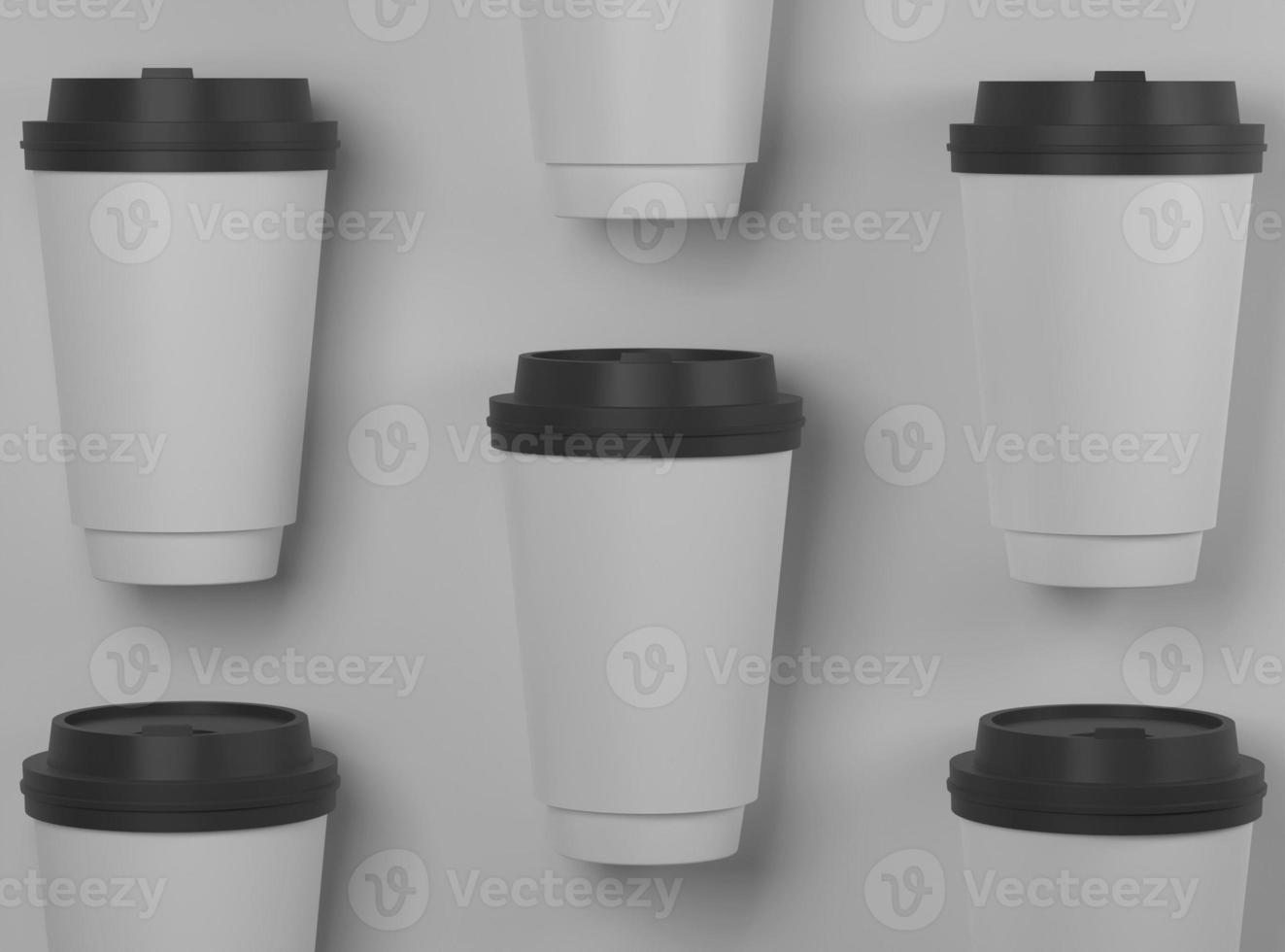 taza de café de papel realista aislada foto