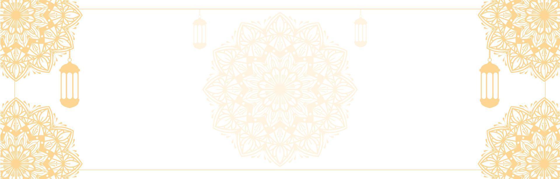 islamic background vector graphics with arabic mandala ethnic elements for eid, ramadan kareem, muharram or eid mubarak banners