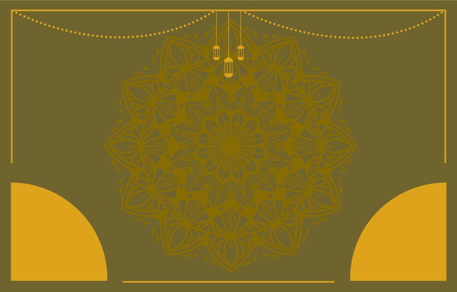 islamic background vector design with arabic mandala decoration for ramadan kareem day banner or eid mubarak, muharram