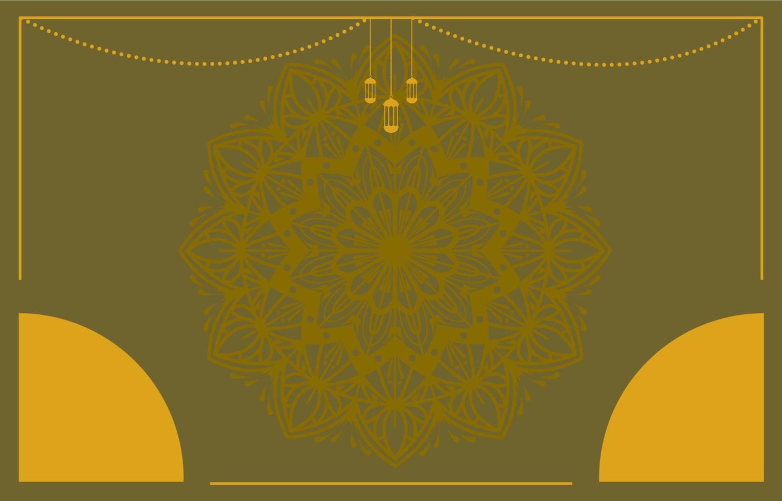 diseño de vectores de fondo islámico con decoración de mandala árabe para la pancarta del día de ramadán kareem o eid mubarak, muharram