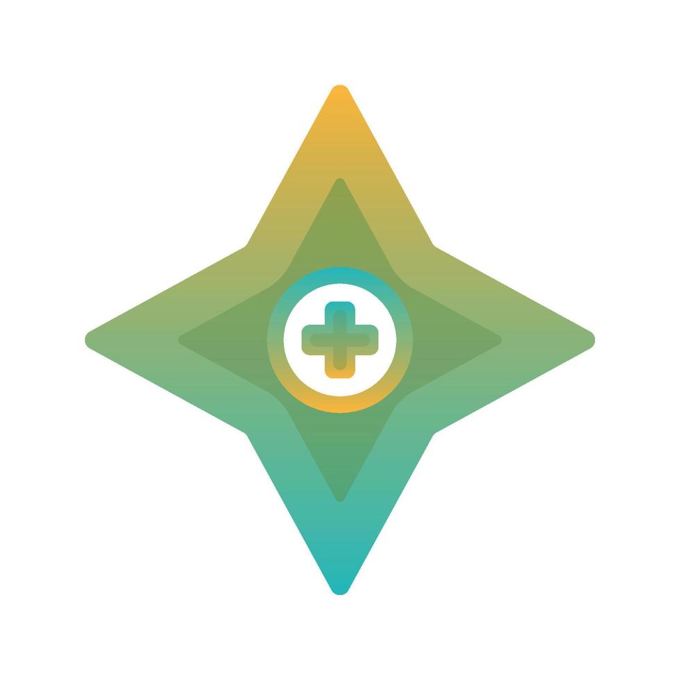 medical shuriken logo element design template icon vector