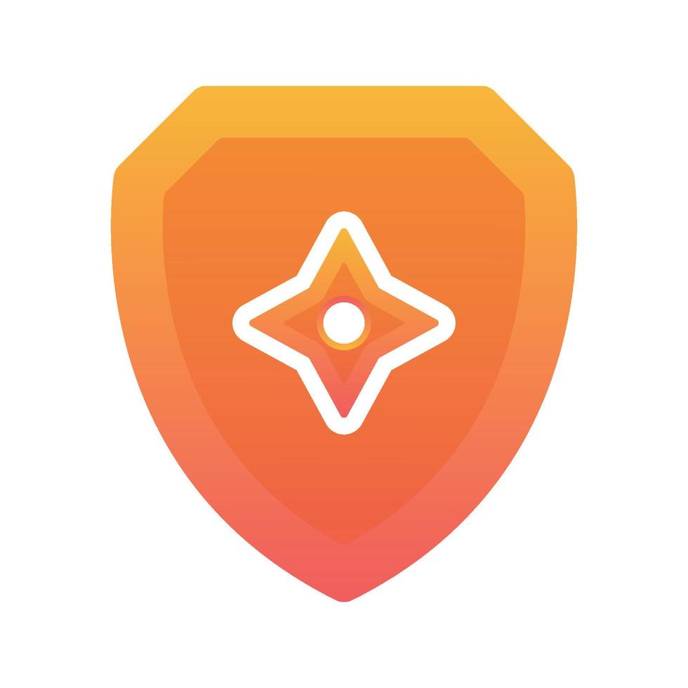 shuriken shield logo element design template icon vector