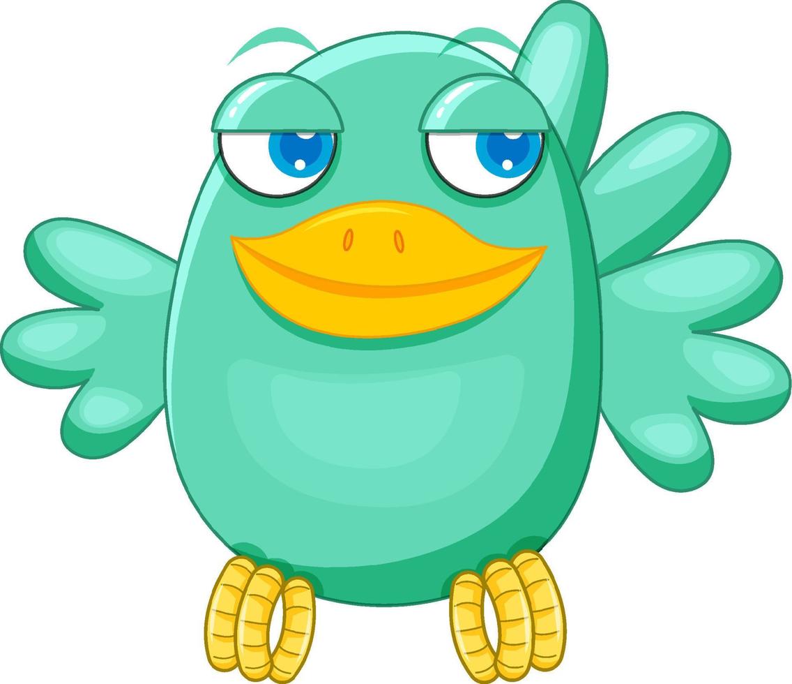 Bird with green feathers vector