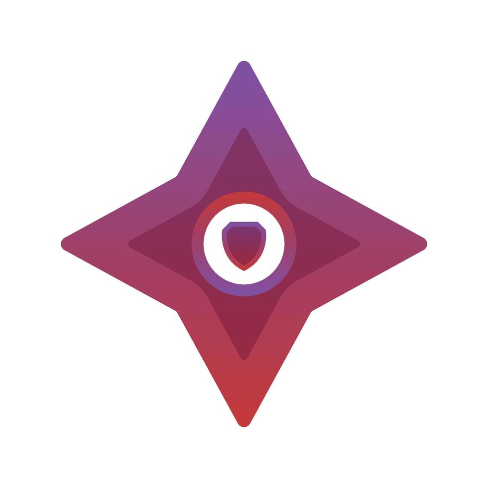 shuriken shield logo element design template icon vector