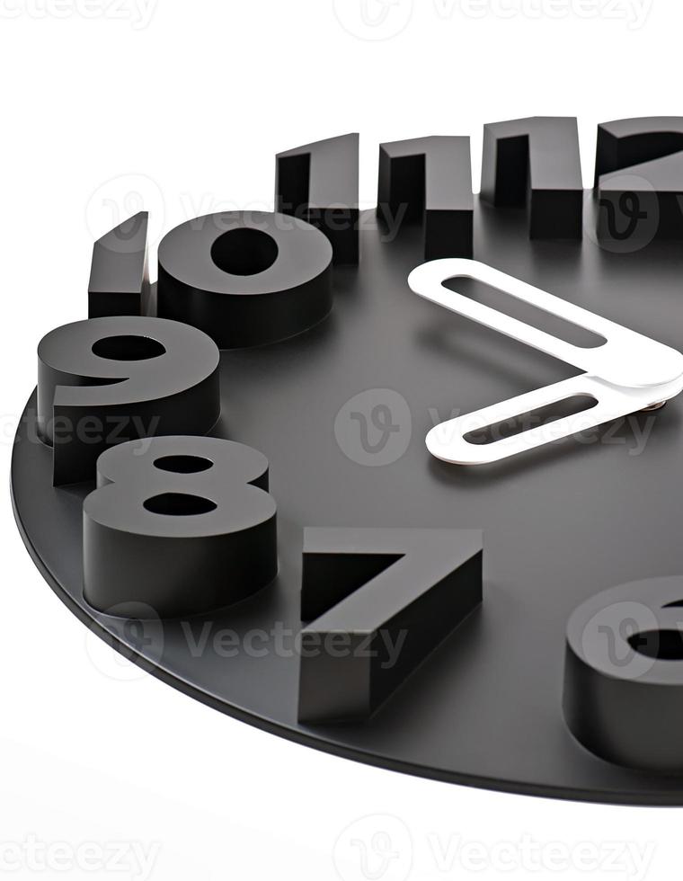 Black wall clock photo