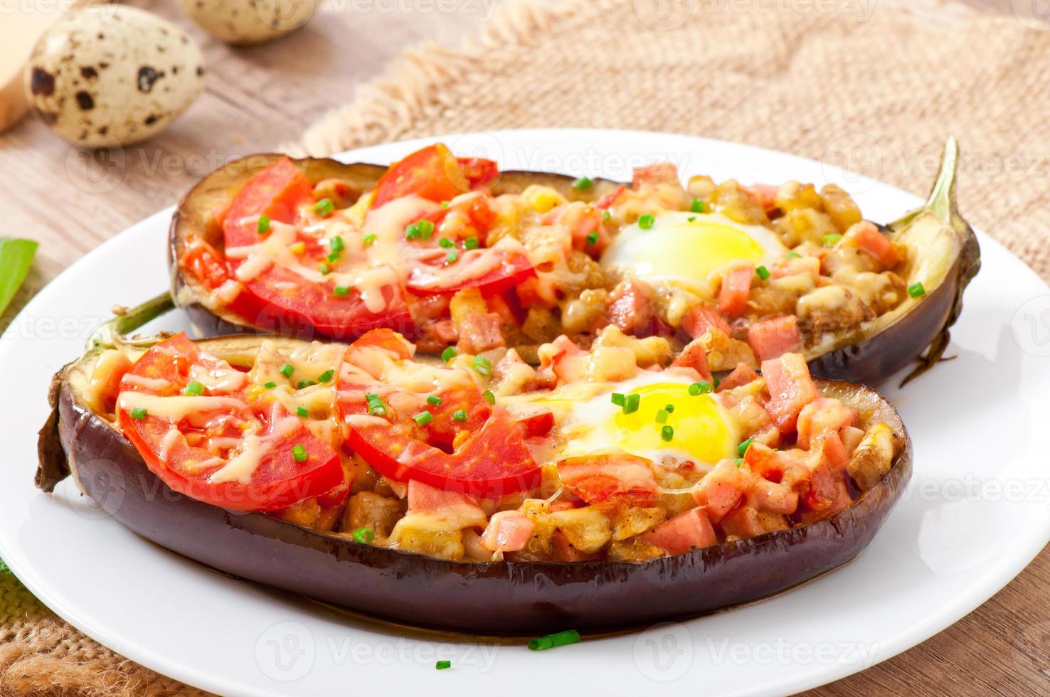Stuffed Eggplant oven baked photo