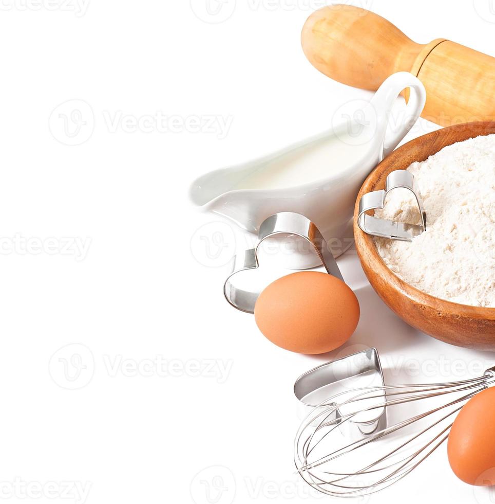 Baking ingredients closeup photo
