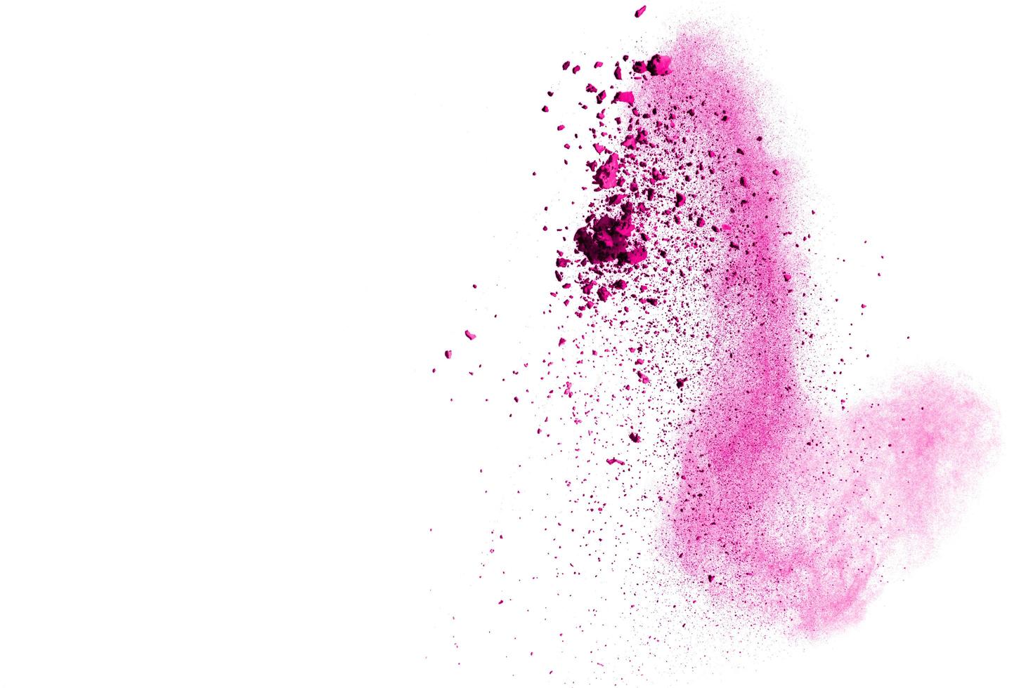 abstract multicolored powder splatted on white background,Freeze motion of color powder exploding photo