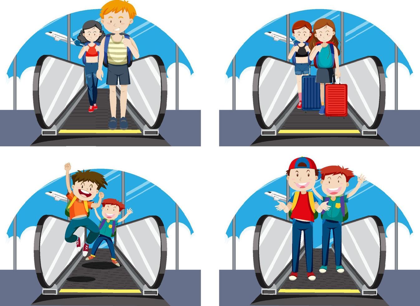 Simple character of tourists vector