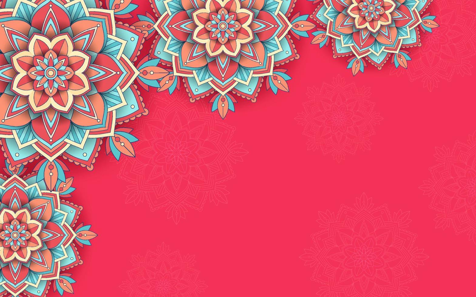 Beautiful mandala background template vector