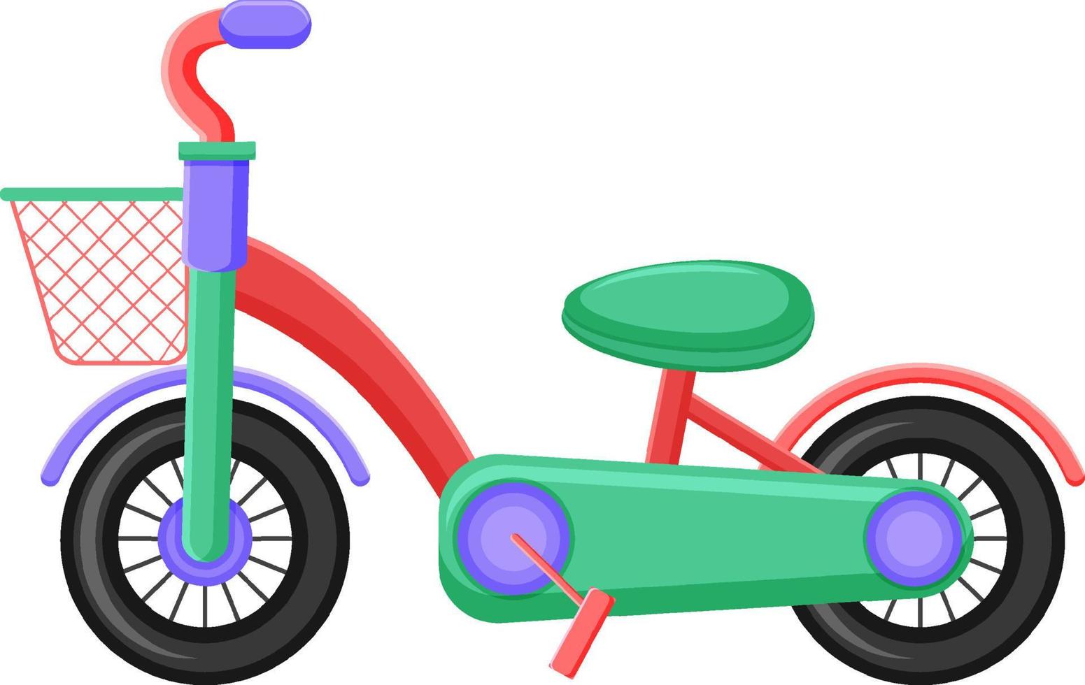 Children bicycle on white background vector