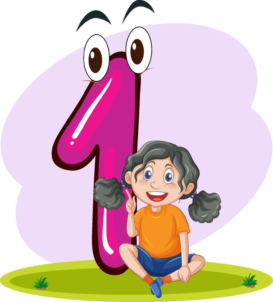 una niña con dibujos animados número uno 7145158 Vector en Vecteezy una niña con dibujos animados número uno 7145158 Vector en Vecteezy